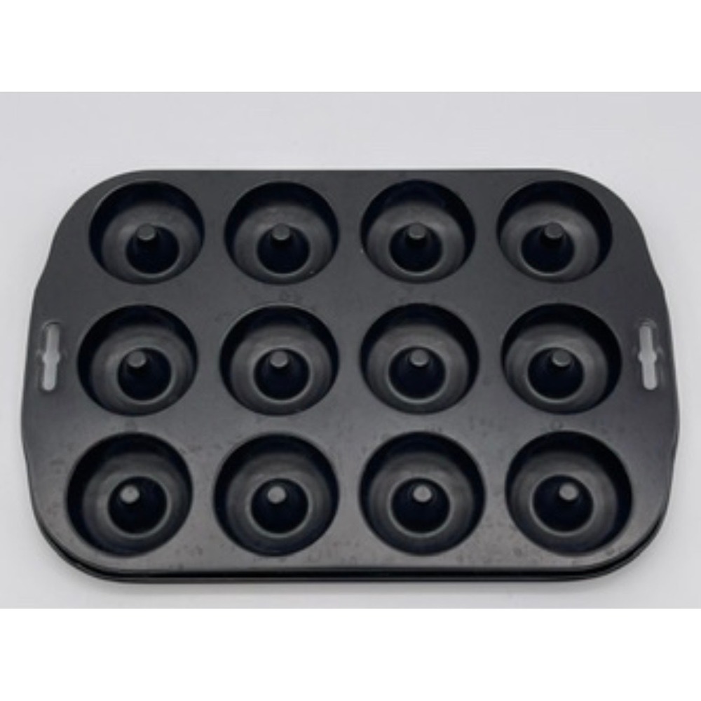 Mini Donut Pan Kitchen 12 Cavity Black Non-Stick Baking Mold Doughnut Pan Tray